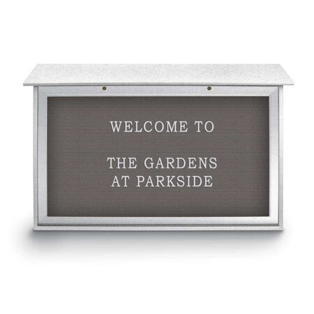 United Visual Products Indoor Enclosed Combo Board, 48"x36", White Frame/Black & Pumice UVCB4836W-BLACK-PUMICE